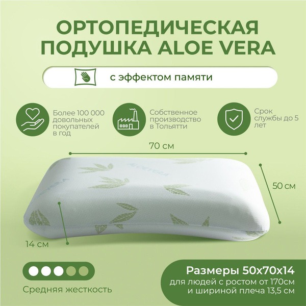 Asvetida Orthopedic Memory Foam Pillow (50x70cm)