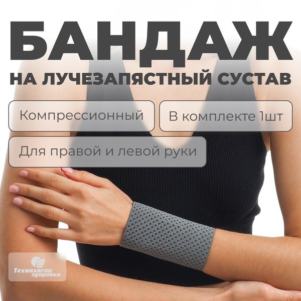 10cm Wrist Support Bandage (Gray)