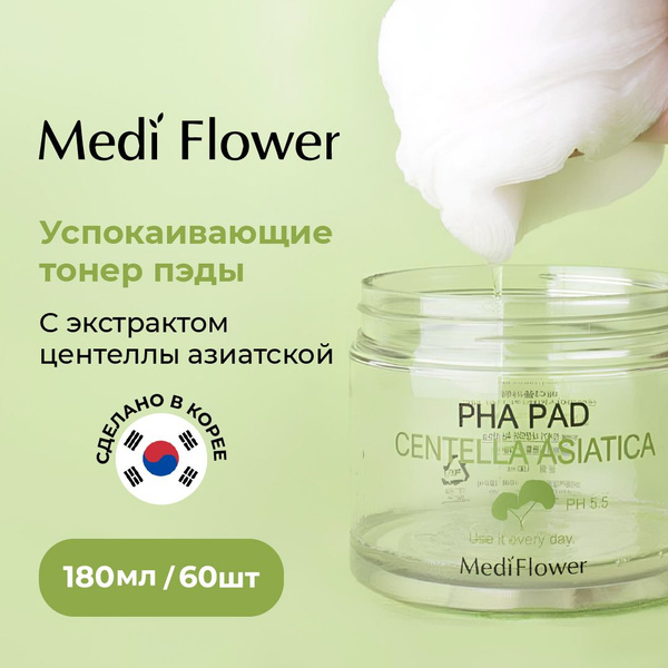 Centella Asiatica Calming Toner Pads for Face (180ml, 60 pads)