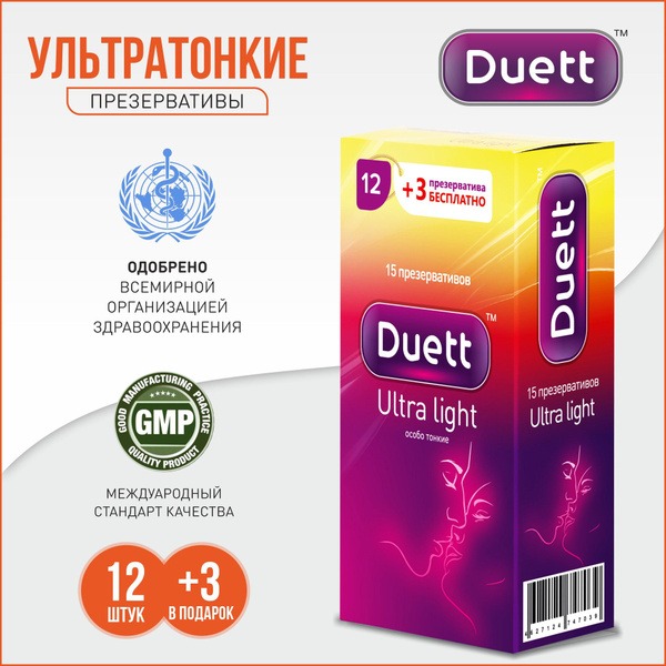 Duett Ultra Thin Condoms: 12 + 3 Free