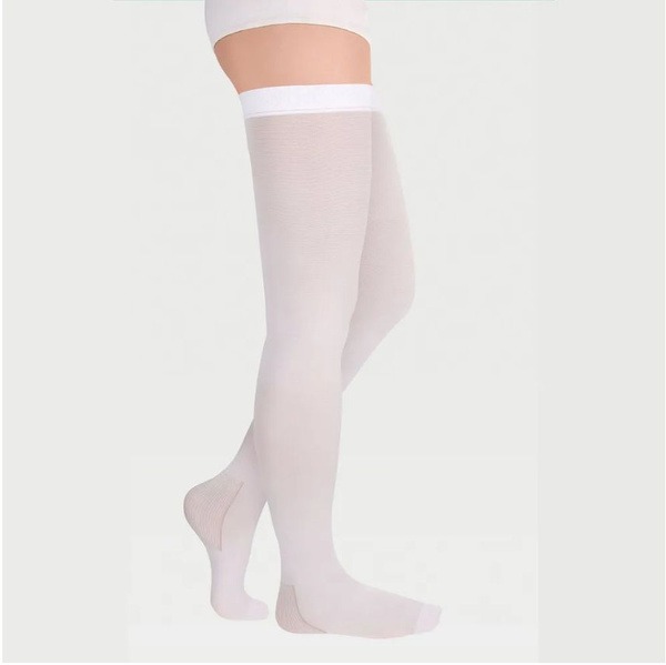 White Compression Stockings, Class 1 Compression - Ecoten