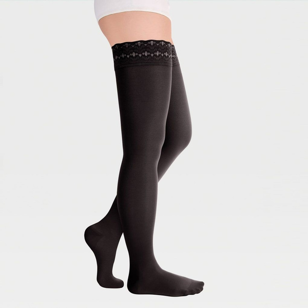 Black Compression Stockings, Class 2 Compression - Ecoten