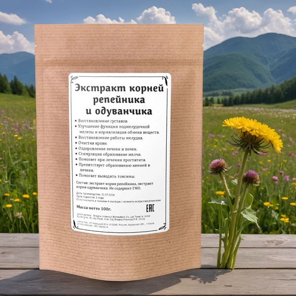 Burdock &amp; Dandelion Root Extract, 100g