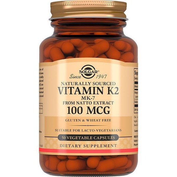 Solgar Vitamin K2 (MK-7) 100mcg, 50 Capsules