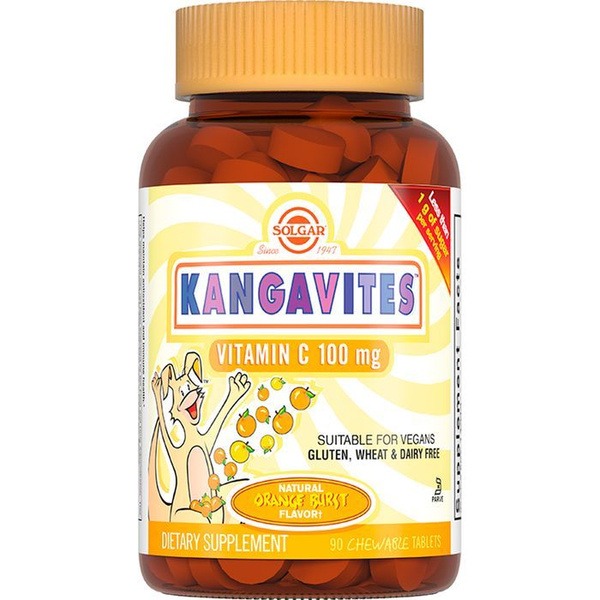 Solgar Kangavites Vitamin C 100mg for Kids: 90 Tablets