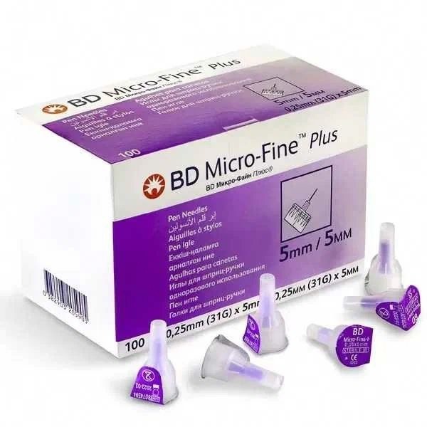 Becton Dickinson Micro-Fine Plus 31G 5mm Insulin Syringes (100 Count)