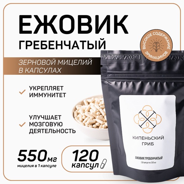 Lion's Mane Mushroom Extract Capsules (120 x 550mg)