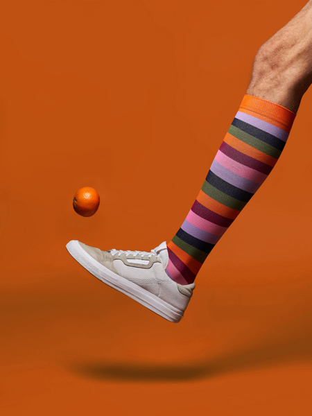 Compression Socks: Orange &amp; Pink, Red Heat