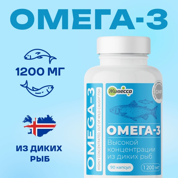 Wild-Caught Omega-3 Fish Oil - 1200mg (396 EPA / 264 DHA) - 90 Capsules