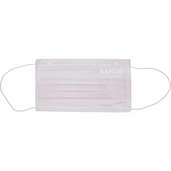 Pink Sense Medical Face Masks (50 Pack, 3-Ply, Elastic Ear Loops)