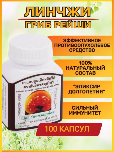 Reishi Mushroom Capsules (100ct) - Ganoderma for Cancer Support