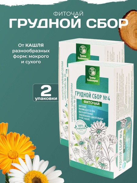 Herbal Chest Tea #4: 2-Pack Cough &amp; Cold Relief