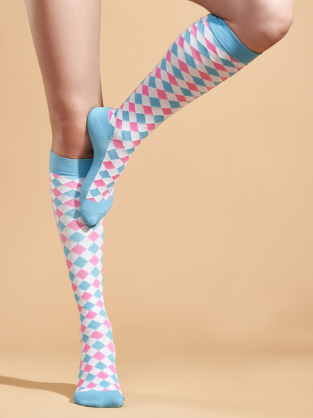 Compression Socks Pink &amp; White - Red Heat Brand (1 Pair)