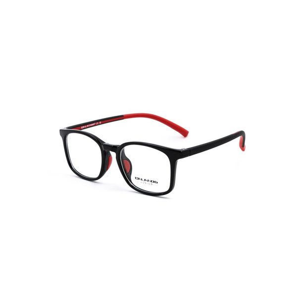 Calando 51572 C1 Black/Black Red Medical Eyeglasses Frame