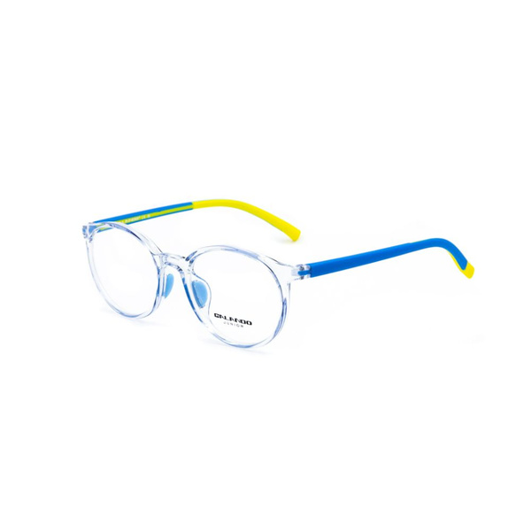 CALANDO 51632 C6 Eyeglass Frames: Crystal/Blue Yellow