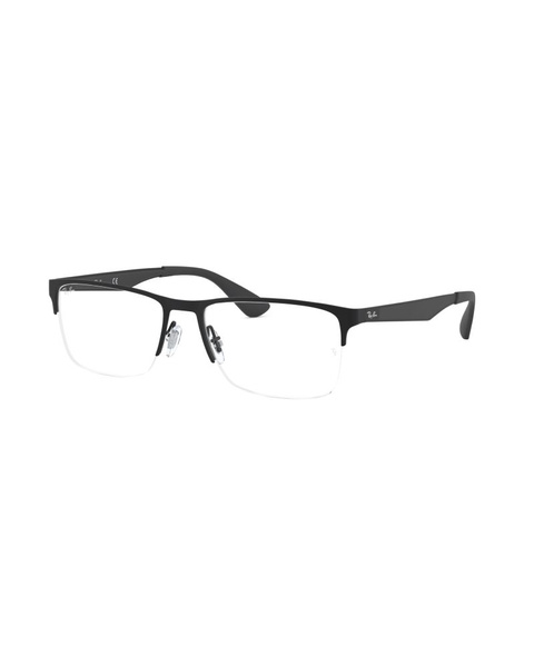 Men's Black Ray-Ban 0RX6335 2503 54 Half-Rim Glasses
