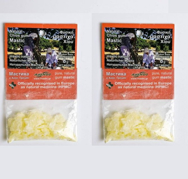 Chios Mastic Gum (Medium Pieces) - 2 x 8g Pack