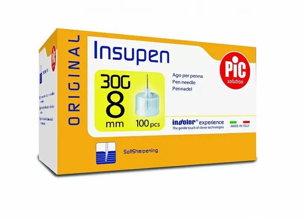 INSUPEN Insulin Pen Needles 8mm x 30G