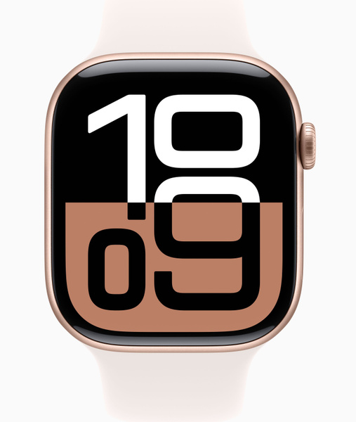 Apple Watch Series 10 (46mm Rose Gold, Sport Band S/M)