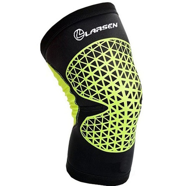 Larsen Yoga &amp; Fitness Knee Support (Small, Black/Lime)