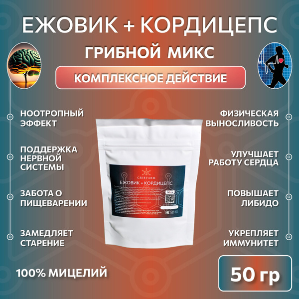 Lion's Mane & Cordyceps Militaris Nootropic Mushroom Blend - 50g