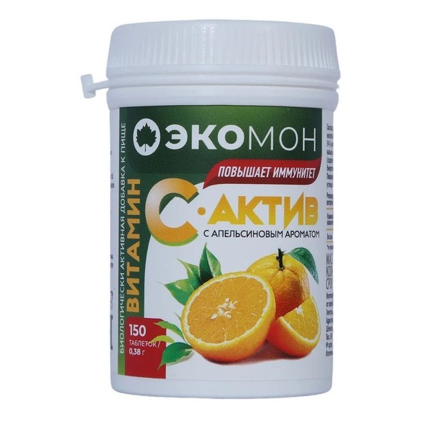 Eco-Mon Vitamin C Active Tablets with Orange Flavor
