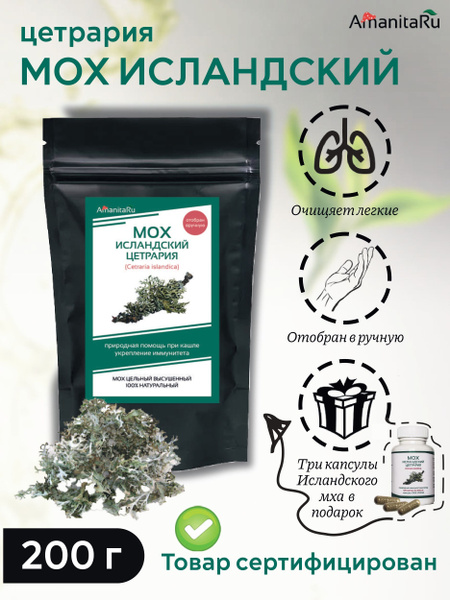 Icelandic Moss Cough Relief: 200g Cetraria Islandica