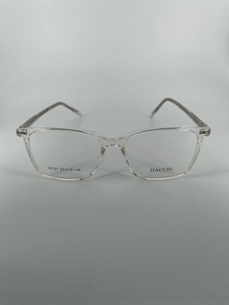 Dacchi D34151: Clear Square Plastic Eyeglass Frames (Men's &amp; Women's)
