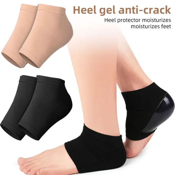 Heel Spur Relief Orthotic Inserts with Silicone Gel Padding (Size L, 40-45, Black)