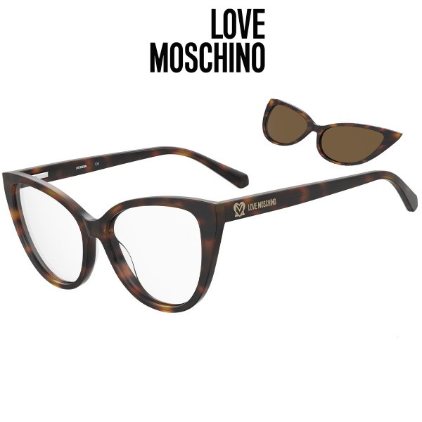 Love Moschino 066/CS 05L 70 Eyeglass Frames with Clip-Ons