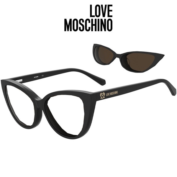 Love Moschino 066/CS 807 70 Eyeglasses with Clip-On