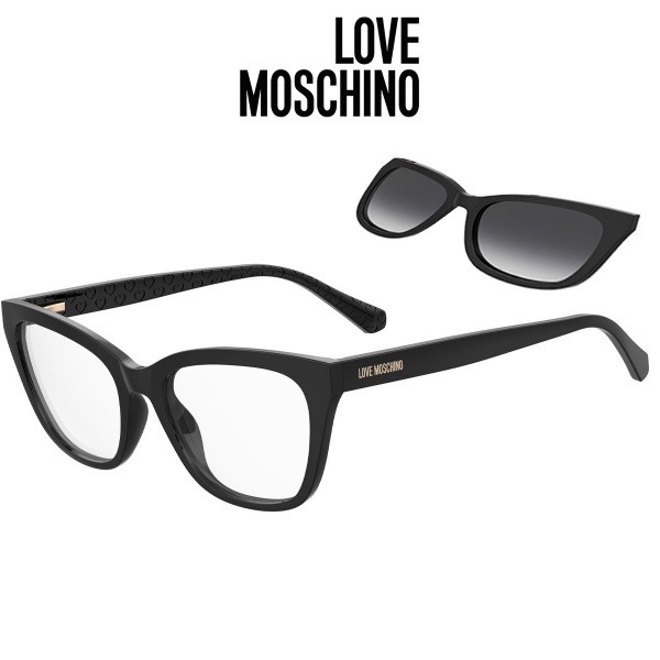 Love Moschino 071/CS 807 90 Eyeglass Frames with Clip-Ons