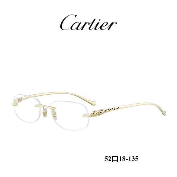 Cartier CT0058O Rimless Titanium Eyeglass Frames for Myopia