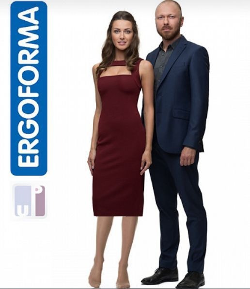 Ergoforma Black Compression Stockings (Class 2, 1 Pair)