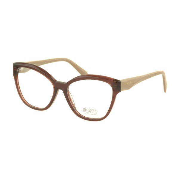 Megapolis 13 Brown Eyeglass Frames with Case