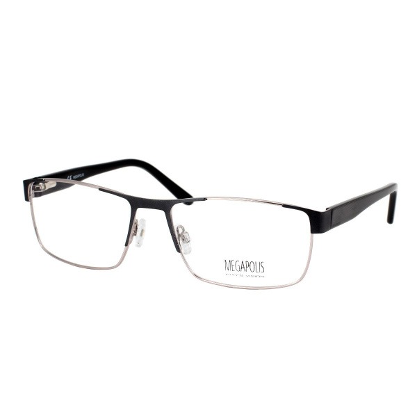 Megapolis 59 Black Eyeglass Frames with Case