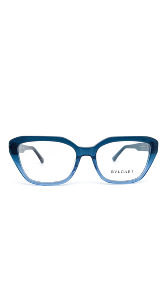 Two-Tone Green & Blue Eyeglass Frames