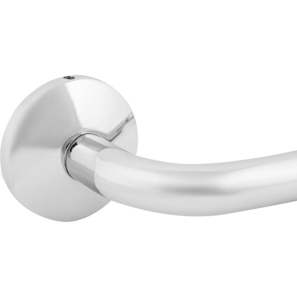Silver Steel Bathroom Grab Bar (1-Piece)