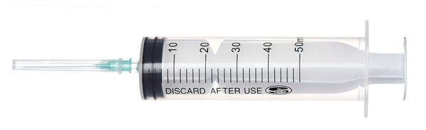 Sterile Disposable Syringe 50ml with 18G Needle