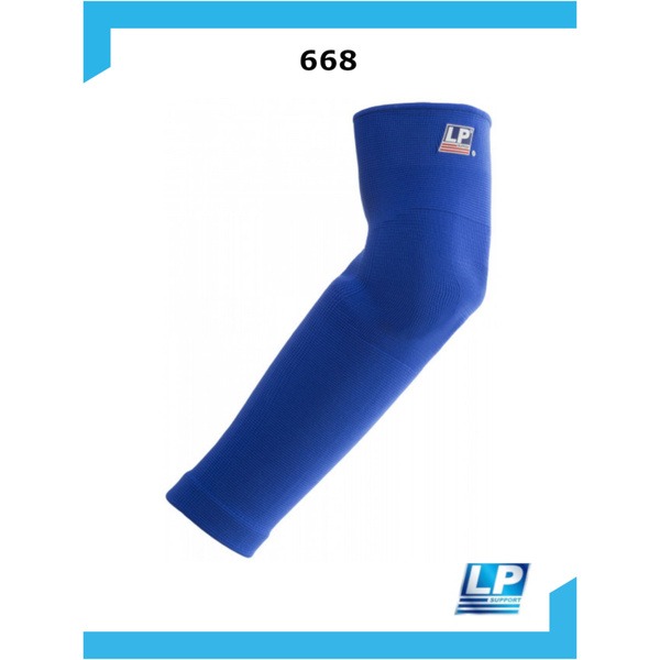 Extended Elastic Elbow Support 4-Way Stretch, Medium, Blue