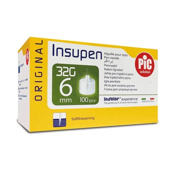 INSUPEN 32G Insulin Syringes (100 Pack) - 0.23mm x 6mm Needles