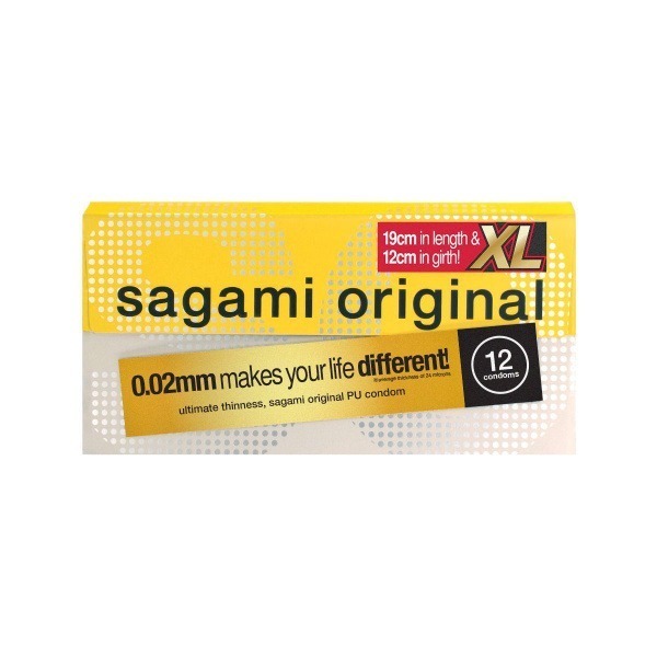 Sagami Original 0.02mm Ultra Thin Condoms (XL, 12 Pack)