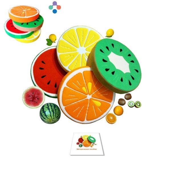 4-Piece Fruit Pillow Set (Orange, Watermelon, Kiwi, Lemon) - Plush Toys