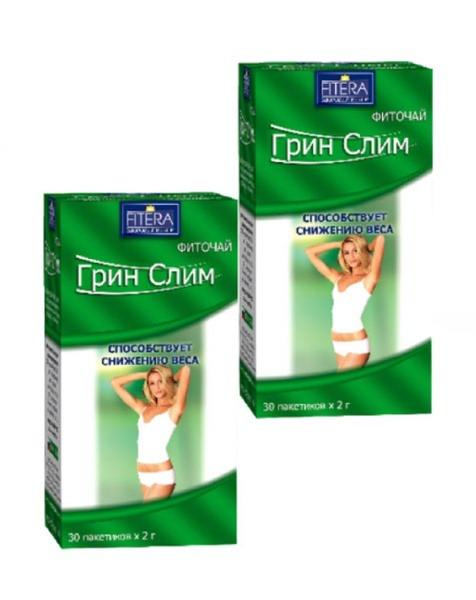 Green Slim Phytotea: 60g (2g x 30 Sachets), 2 Packs