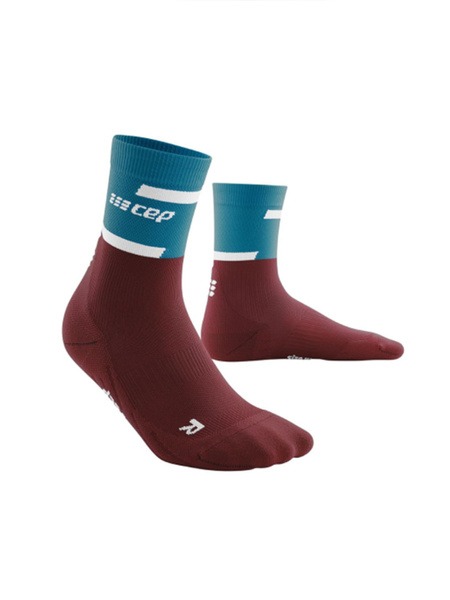 CEP Compression Socks: Burgundy &amp; Teal, Class 2, Single Sock