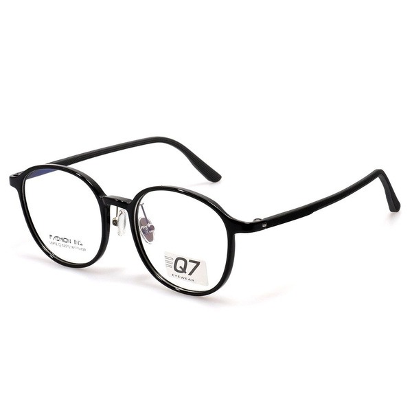 Unisex Black Round/Panto Rimmed Eyeglass Frames - Jlur Optic 02022271