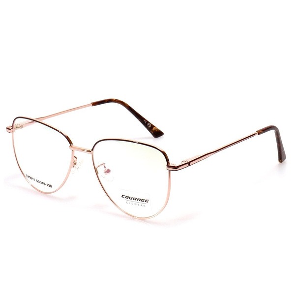 Women's Brown Metal Butterfly/Dragonfly Rimmed Glasses - Jlur Optic 02021401