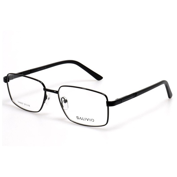 Men's Black Metal Rectangle Eyeglass Frames - Jlur Optic 02024375