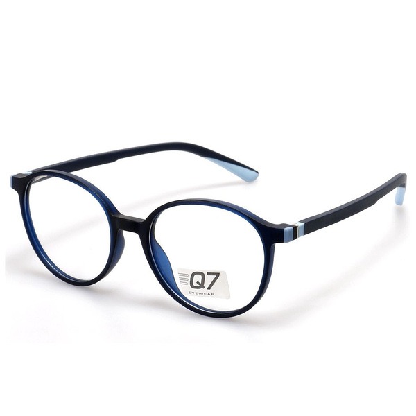 Men's Blue Plastic Round/Panto Jlur Optic Eyeglass Frames (02023952)