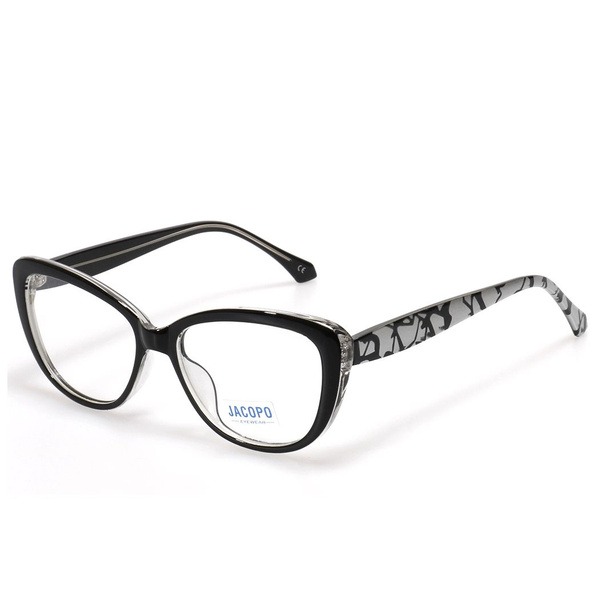 Women's Black Butterfly/Dragonfly Plastic Rimmed Eyeglasses - Jlur Optic 02023879